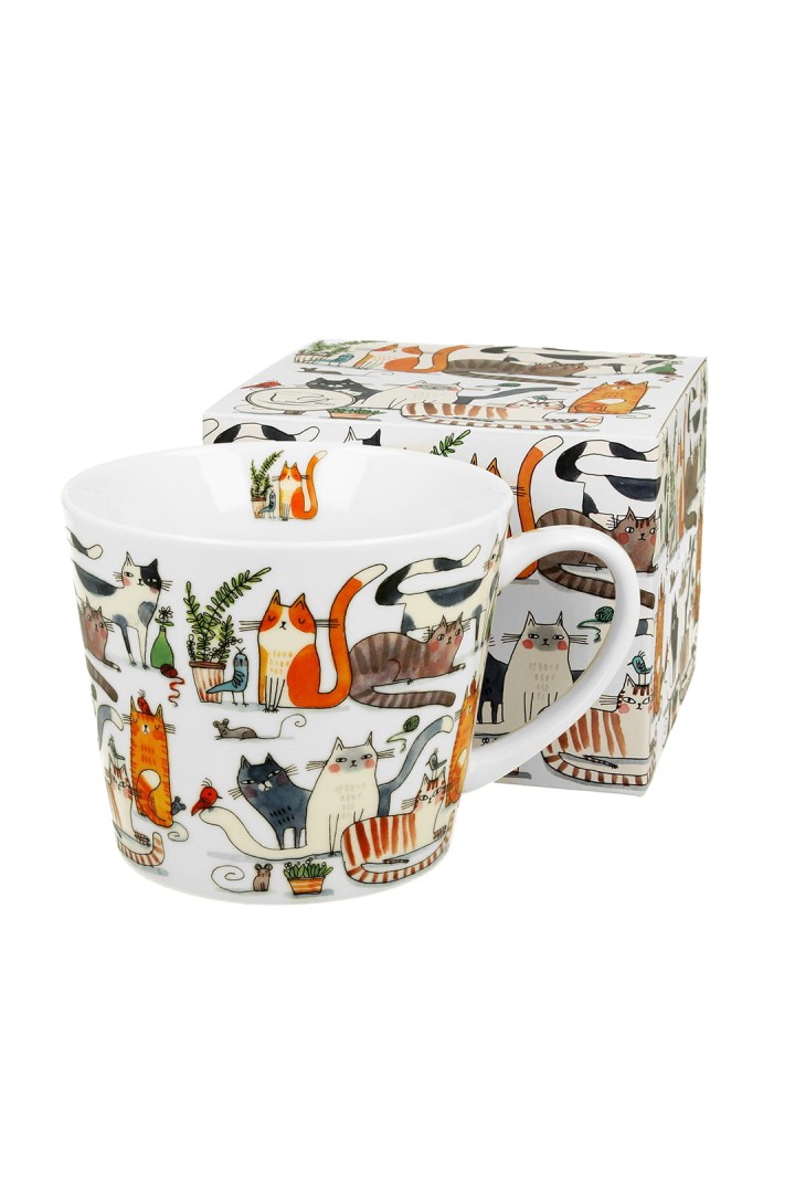 Gerade Tasse mit Katzen 610 ml (2 Ausführungen)