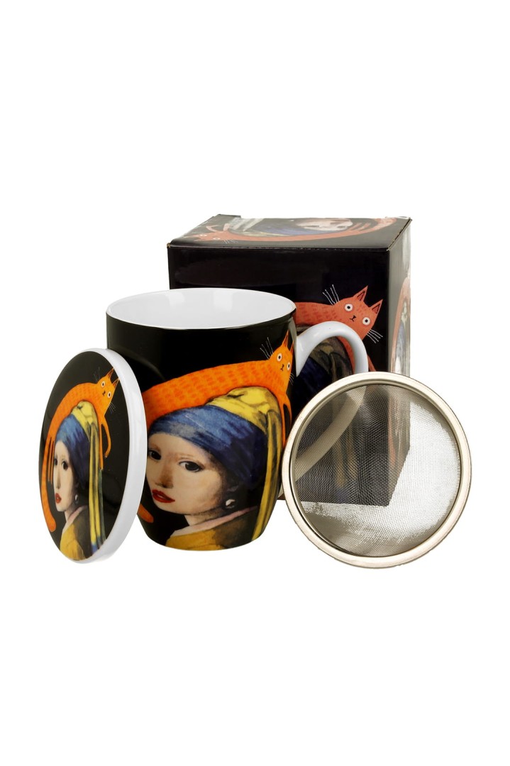 Muse Katzenbecher mit Brüher und Deckel 360 ml