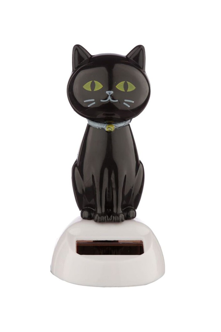 Solarfigur schwarze Katze
