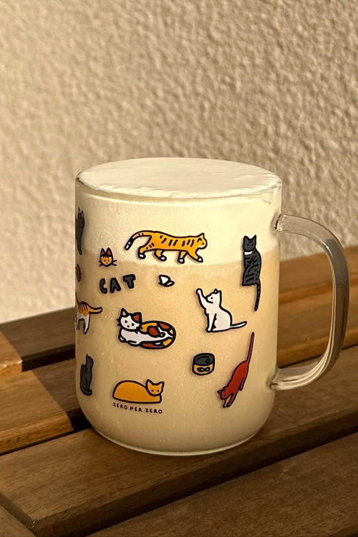 420 ml Glasbecher Katzengalerie - 27 Katzen auf einer Tasse