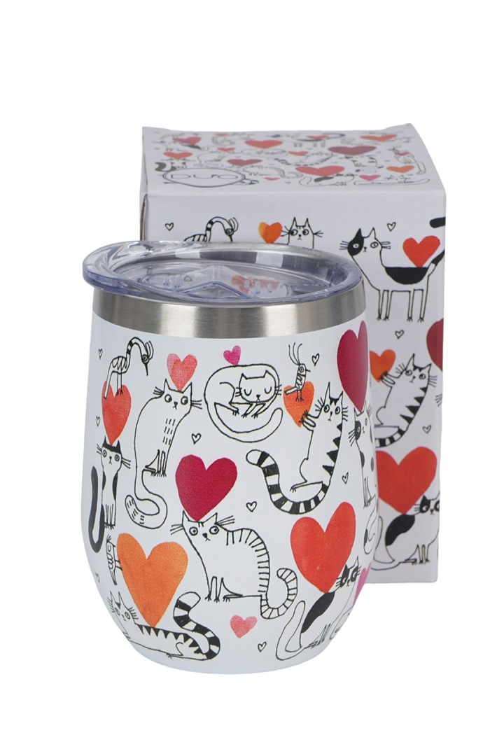 330 ml Thermobecher mit Katzenmotiv