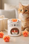 Aromakamin in Form einer Katze + duftende Katzenpfoten