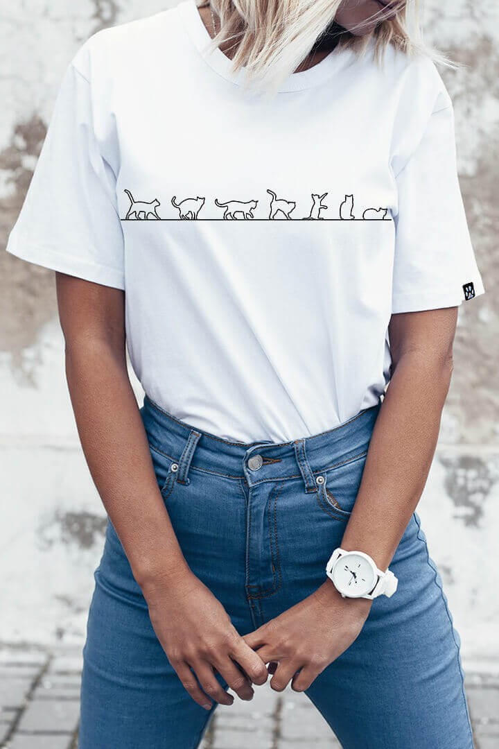 T-shirt Katze Körpersprache
