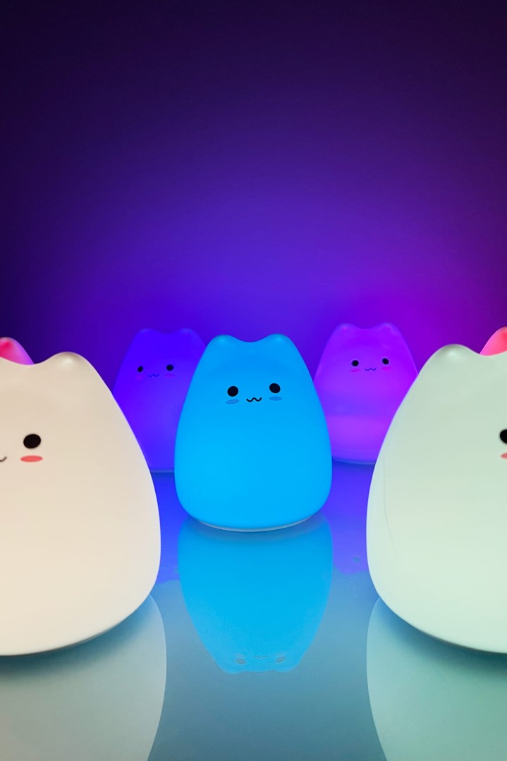 Bunte Katzen-LED-Lampe