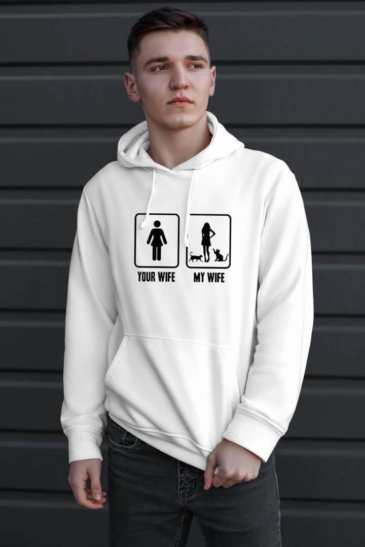 Miau-Frau Sweatshirt für Männer