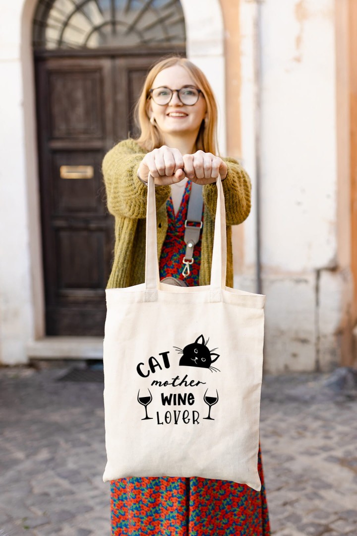 Katze Wine lover Taschen