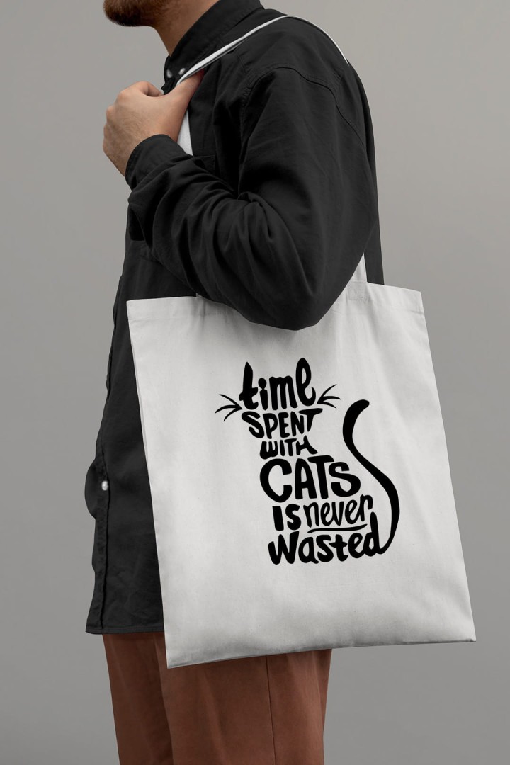 time spent with cats Tasche
