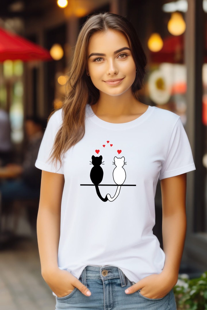 T-shirt Verliebte Katzen