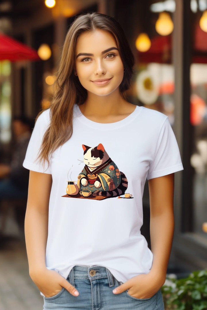 T-shirt Japanische Katze