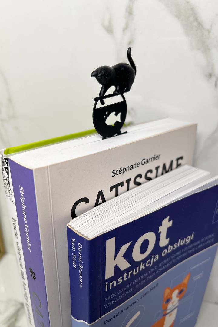 Lesezeichen für fischende Katzen