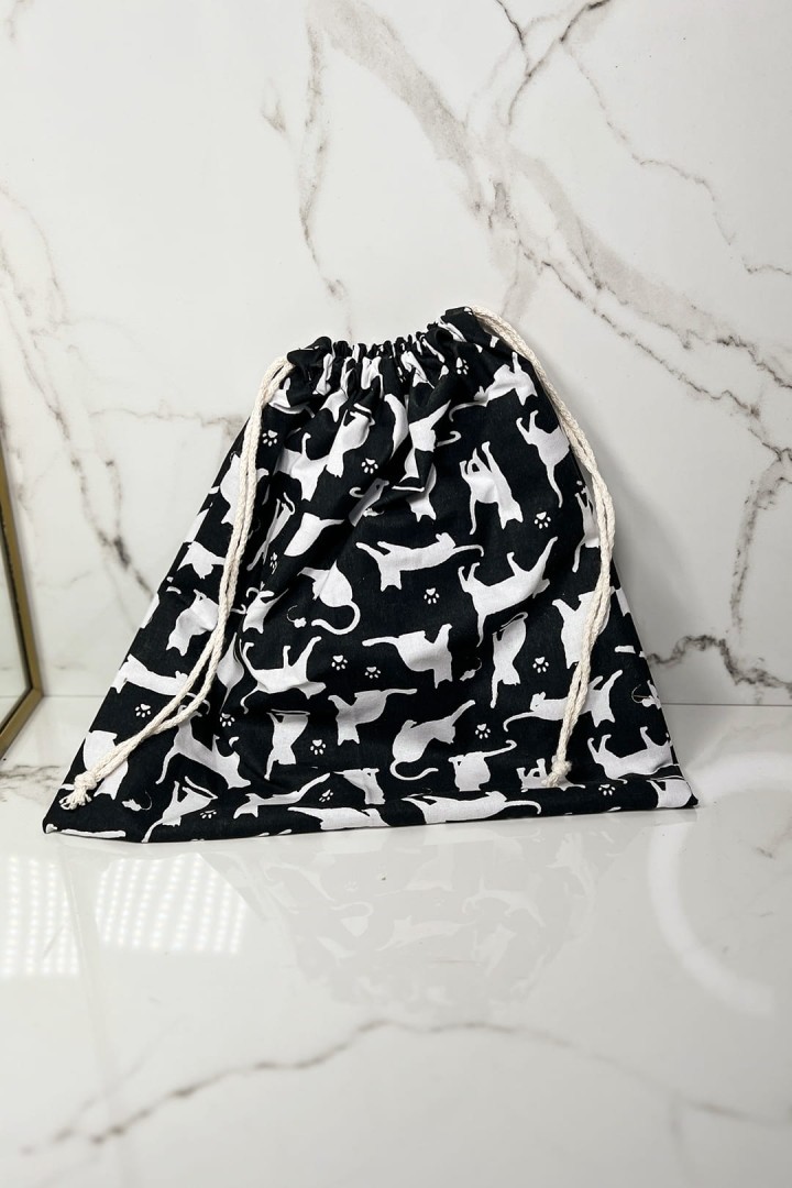 Tasche mit Katzenmotiv