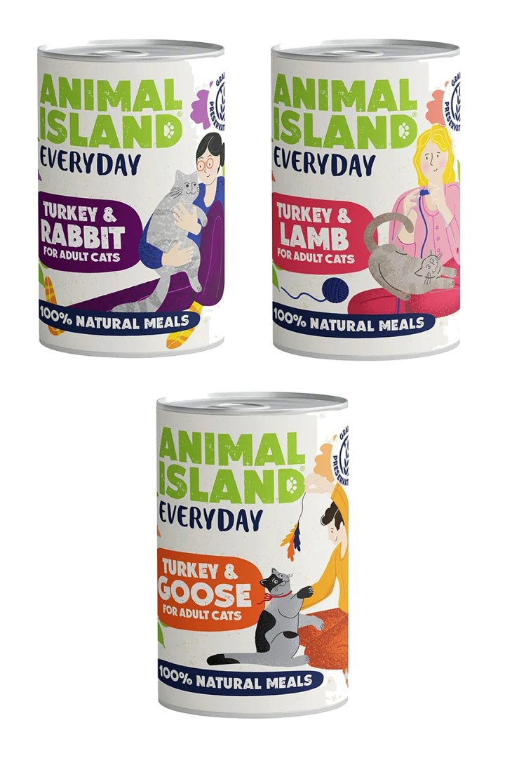 Katzennassfutter 400g Pute, Lamm, Kaninchen, Gans