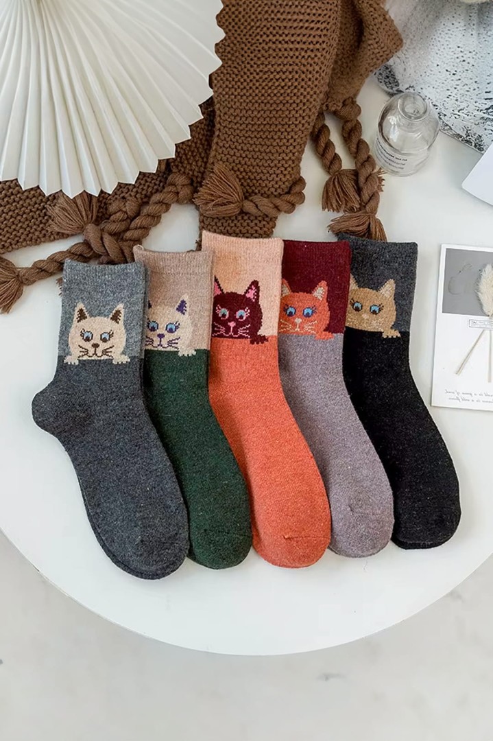 Premium-Socken mit Katzen